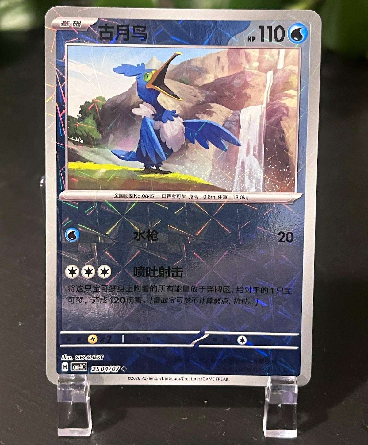 Nintendo Pokemon TCG Cramorant 250/407 Holo Uncommon Chinese 2026 110 HP