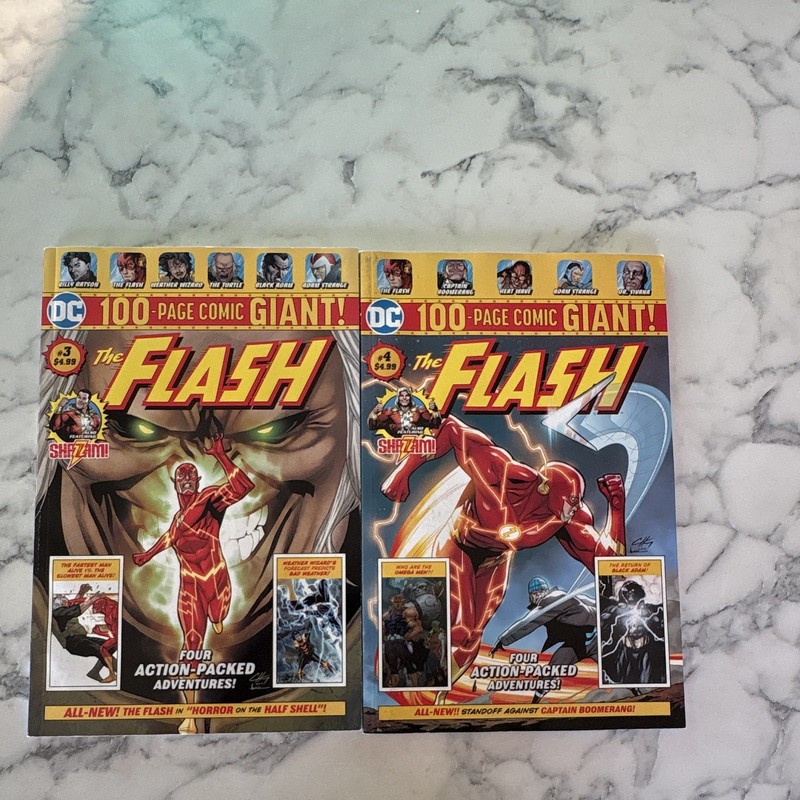 Lot Of 2 DC Comics The Flash 100 Page Comic Giant