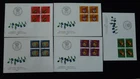 Pro Patria music instruments set of 5 FDC Switzerland 1985 (block of 4)