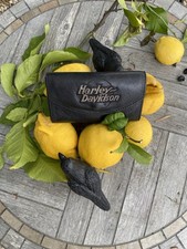Harley-Davidson Men's Laser Bar  Shield Logo Front Pocket Leather Wallet, Black