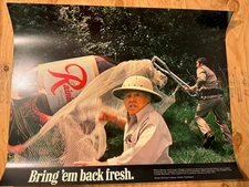 Vintage Rare Rainier Beer Poster, Bring Em Back Fresh Wild Rainier Mickey Rooney