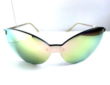 New Gianfranco Ferr  GF Ferre Cat Eye Silver/Green Women's Sunglasses .