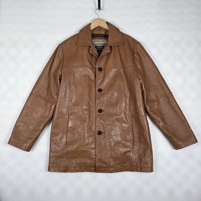 Vintage Wilsons Leather Pelle Studio Mens L Brown Thinsulate Jacket Coat CCW