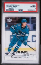 2025-26 Young Guns Series 2 Michael Misa #487 Clear Cut PSA 8