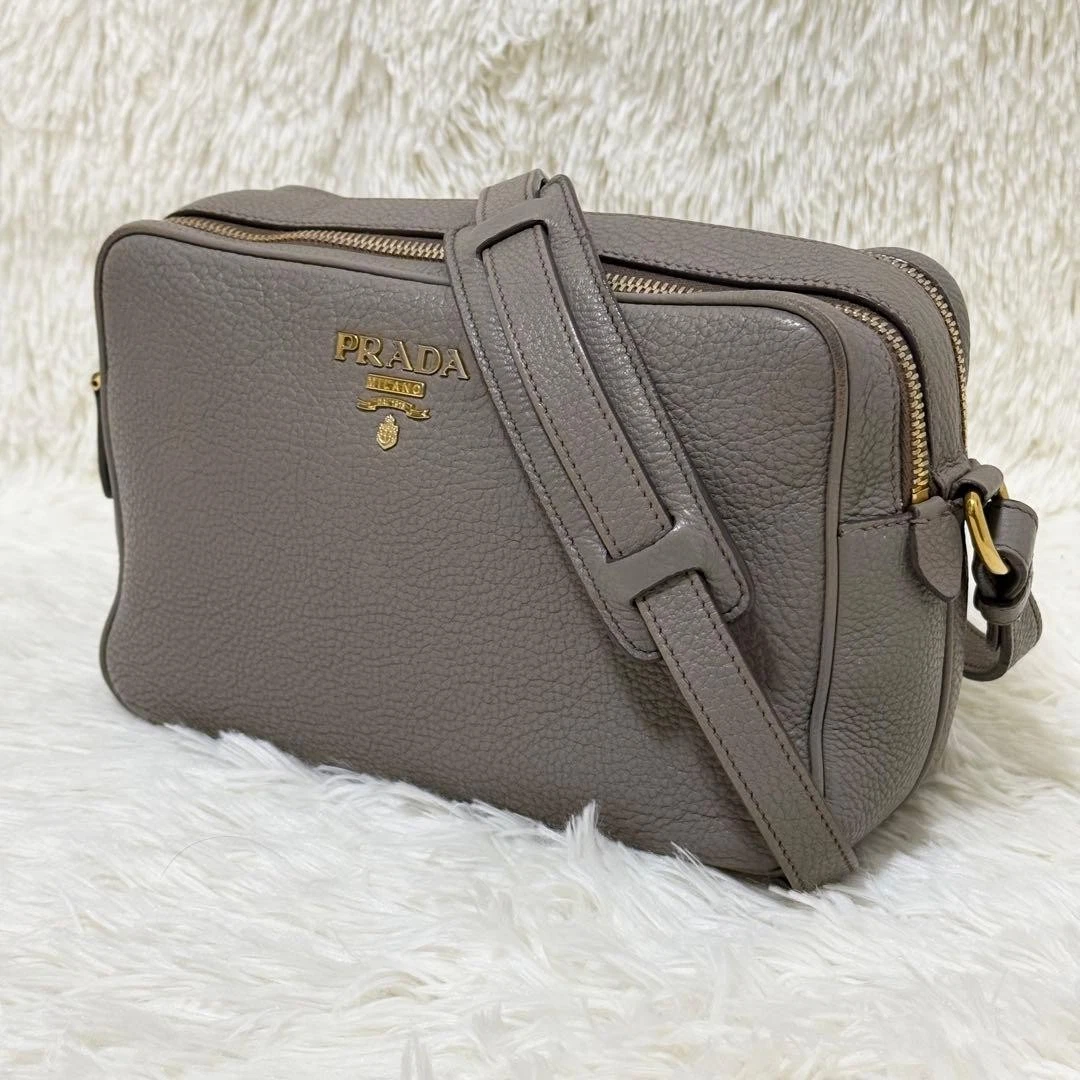 PRADA Vitello Leather Exterior Crossbody Bags & Handbags for Women