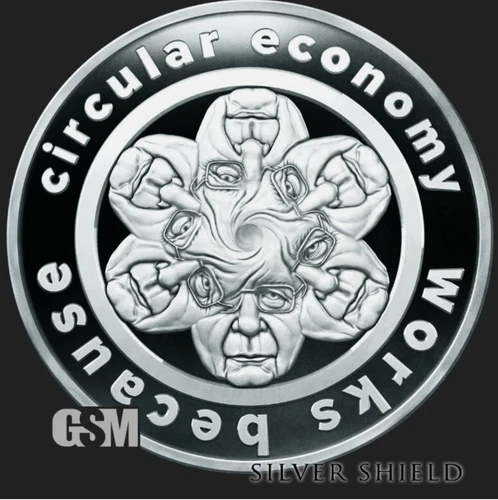 2024 Circular Economy Silver Shield 1 Troy oz .999 Silver Proof Round BOX & COA