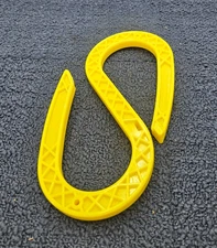 (QTY 11) Carnie Quick Hook Hose and Wire Hanger Attachment Versatility Yellow