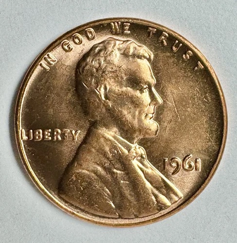 1961 Lincoln Obverse Memorial Reverse 1 Cent Uncirculated Coin  8864*+
