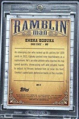 Emeka Egbuka RARE ROOKIE RC REFRACTOR INVESTMENT CARD BUCCANEERS