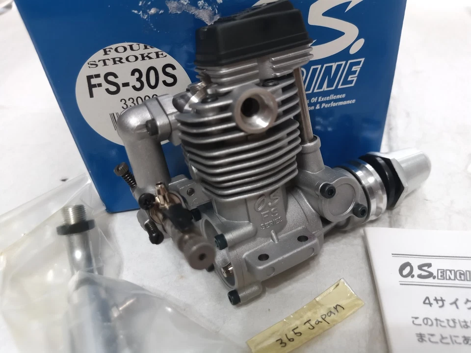 O.S. FS-30S Four Stroke Nitro Airplane Engine with Muffler & Manual #33000 - Image 2 of 4