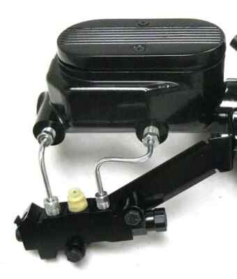 Black Out Flat Top Mill Finned GM Master Cylinder Disc Disc Proportioning Valve