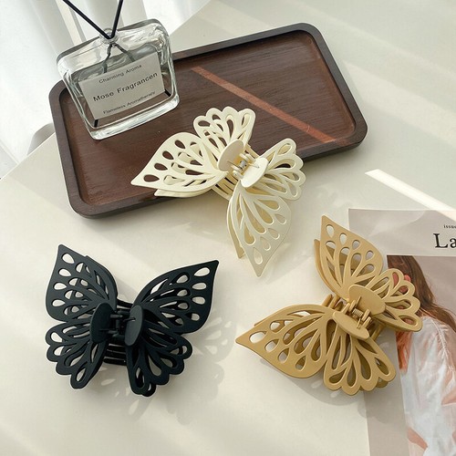 Women Large Hair Claw Clip Double-layer Hollow Butterfly Hairpin Barrettes / - Picture 12 of 25