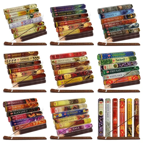 Hem Heavily Scented Incense Sticks Variety Pack with Trumiri Assorted Fragrances