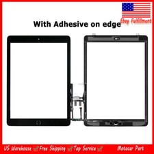 Black Touch Screen Glass Digitizer Home Button For iPad 5th Gen 2017 A1822 A1823