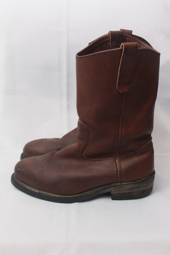 Red Wing Stiefel Herren Größe 9 Pecos Vibram Sohle Stahlkappe Leder USA #2214 - Bild 12 von 14