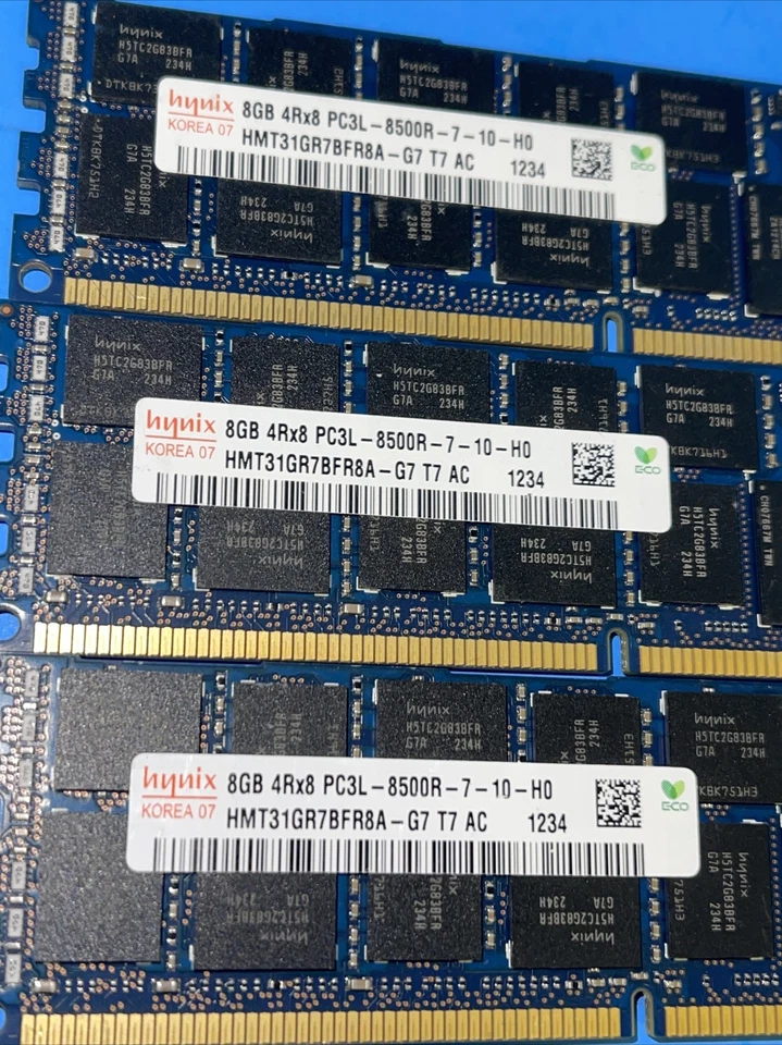 24GB (3X8GB) 8GB Hynix  PC3L-8500R ECC SERVER MEMORY RAM HMT31GR7BFR8A-G7 - Image 2 of 2