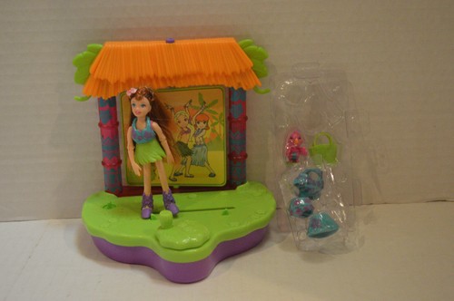 Polly Pocket~3 1/2 " Doll~Herstie~Dance 'n Groove~Hula-Licious~Accessories~Box - Picture 2 of 4