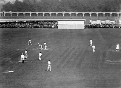 Australian Batsman Victor Trumper Scoring Runs Old Cricket Photo