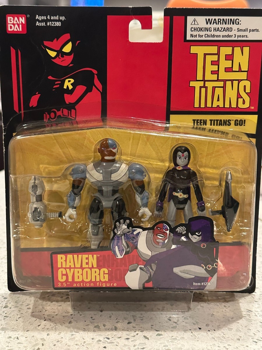 2004 Ban Dai DC Comics: Teen Titans GO! Raven & Cyborg 3.5