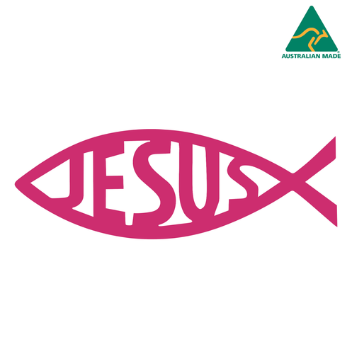 JESUS Fish Christian Vinyl Decal Sticker 19 cm x 6.5 cm - Picture 7 of 16