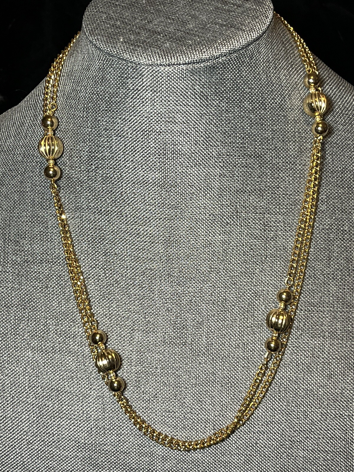 Long Single/Two Layer Necklace Versatile Chain Go… - image 3