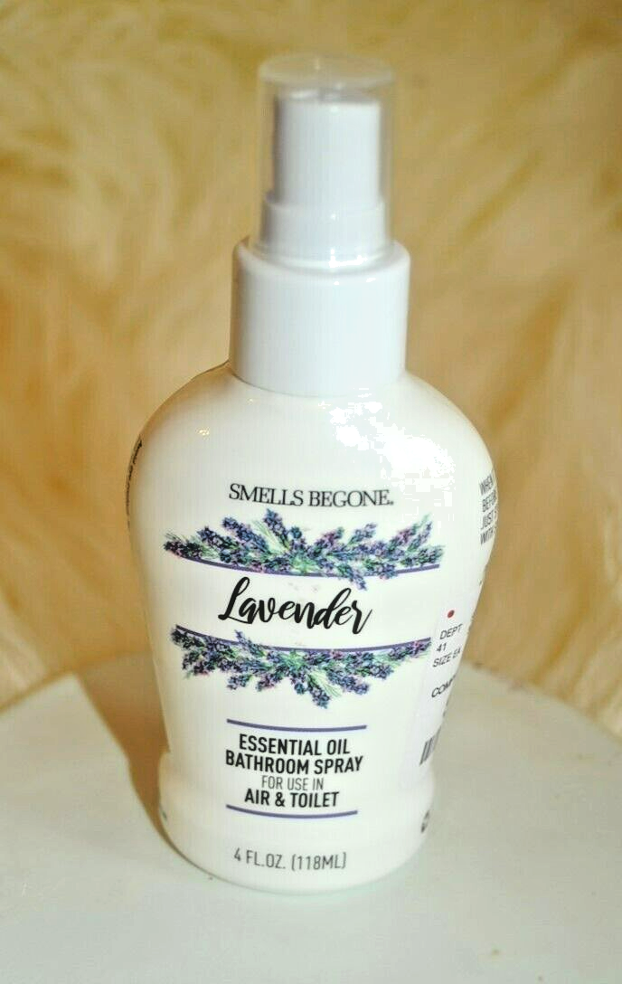 SMELLS BEGONE Essential Oil Air & Toilet Bathroom Spray Lavendee 4 fl oz eBay