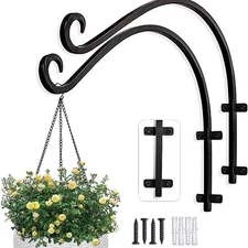 2x Plant Hanger Bracket Heavy Duty Wall Hook Hanging Flower Pot Baskets 16 inch