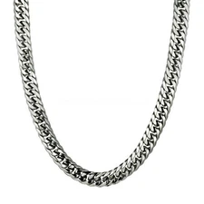 Mens Large Heavy 19MM/22MM Wide Miami Cuban Link Chain Curb Biker Necklace 24"
