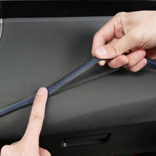 2M PU Leather Car Dashboard Decor Line Strip Sticker Moulding Trims Accessories