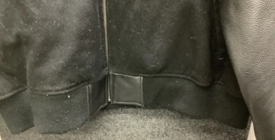 Disneyland Jacket 2XL Leather/Wool Black 50th Anniv Varsity Bomber Mickey ds17 - Image 4 of 4