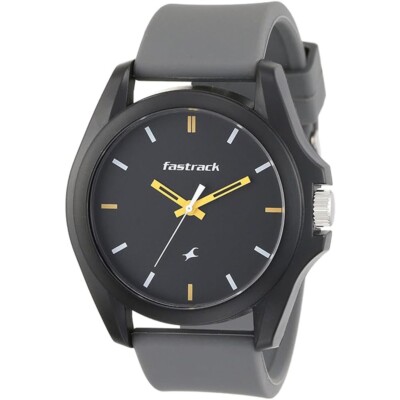 Fastrack Fastfit Quarz Analog Grau Zifferblatt Silikon Armband Unisex Uhr - N...