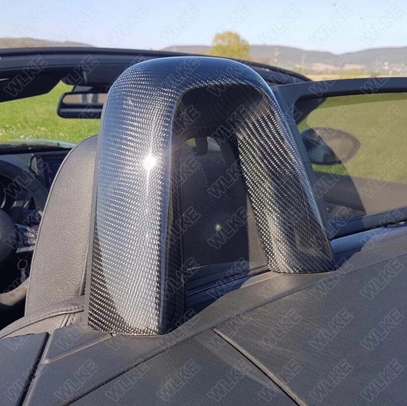 Carbon Fiber Stick-on Seat Roll Over Head Cover Trim for BMW Z4 E89 2009-2015 - Image 3 of 4