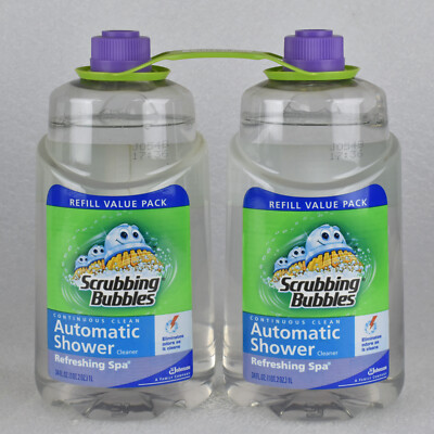 NEW Scrubbing Bubbles Automatic Shower Cleaner 34oz Refill 2-Pack (68 oz Total)
