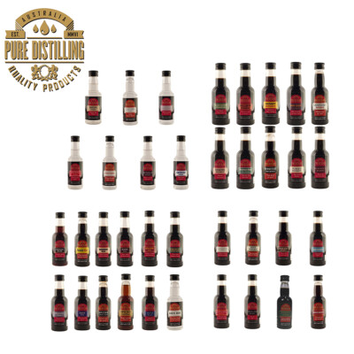 Pure Distilling Vodka Whiskey Rum Bourbon Ouzo Spirits Essence 50ml Make 2.25L