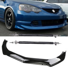 Front Bumper Lip Splitter Spoiler Strut Rods Bar Rods For 02-04 Acura Rsx