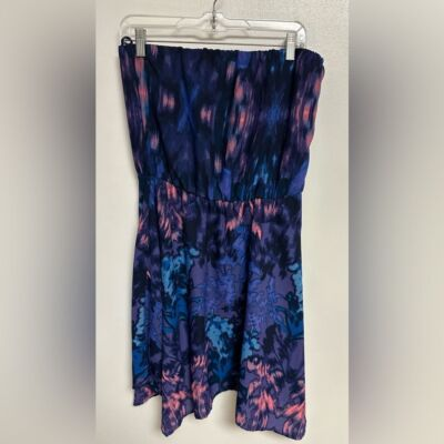 #ad #ad Aqua Strapless Dress sz L NWT $46.75