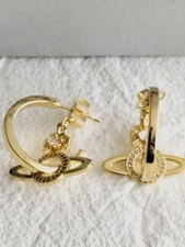 Vivienne Westwood Earrings Pierced MIRANDA Gold NO BOX [EJ363