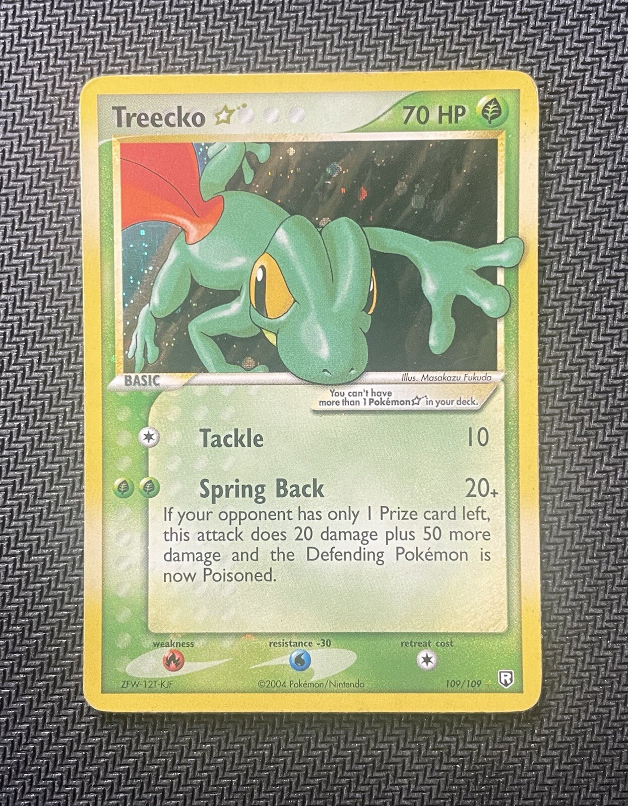 Treecko Gold Star 109/109 NM Team Rocket Returns 2004 Pokémon TCG