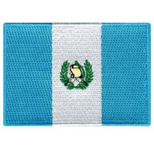 GUATEMALA FLAG PATCH embroidered iron-on CENTRAL AMERICAN EMBLEM BANNER PARCHE
