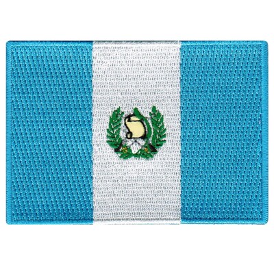 GUATEMALA FLAG PATCH embroidered iron-on CENTRAL AMERICAN EMBLEM BANNER PARCHE