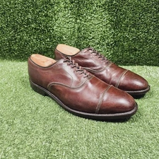 Allen Edmonds Park Avenue Brown Leather Cap Toe Dress Shoes Mens Size 9 D