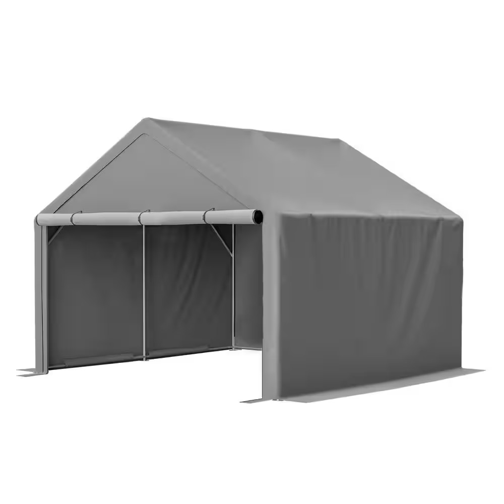 10 Ft. X 10 Ft. Outdoor All-Weather Garden Shelter Garage with Waterproof Uv-Res