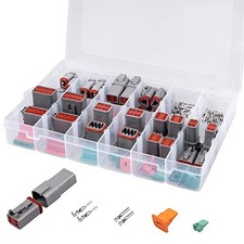 228 PCS Deutsch DT Connector Kit, 2, 3, 4, 6, 8, 12 Pin Gray Connector