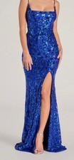 Windsor Women's Navy Sequin Maxi Formal  Dress Small. Used Only Once