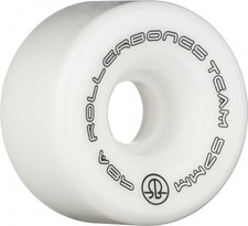 Rollerbones Team Logo 57mm 98A White Recreational Roller Skate Wheels 8 pk