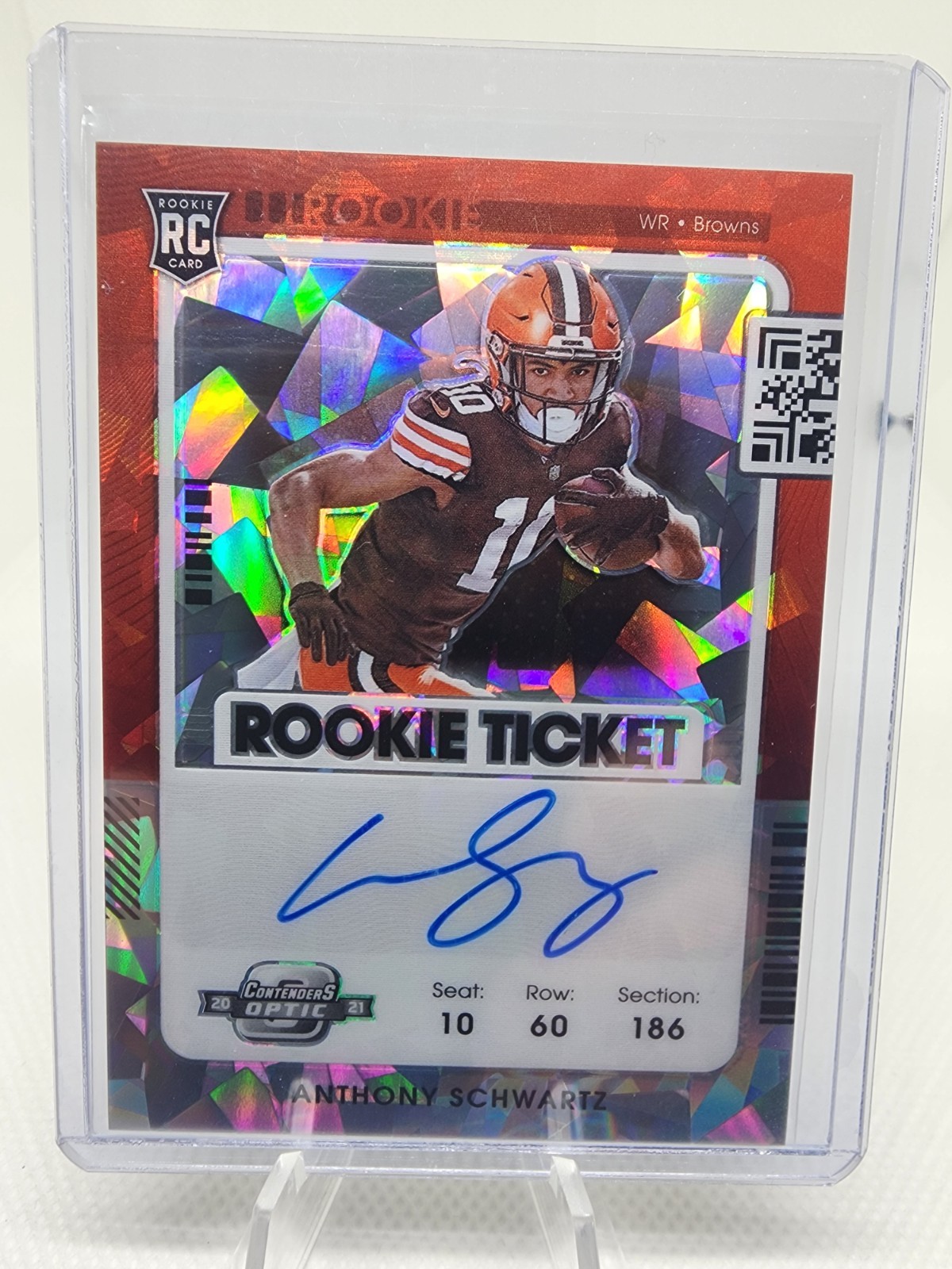 Anthony Schwartz Panini Contenders Optic #128 Variation Autograph-Cracked Ice