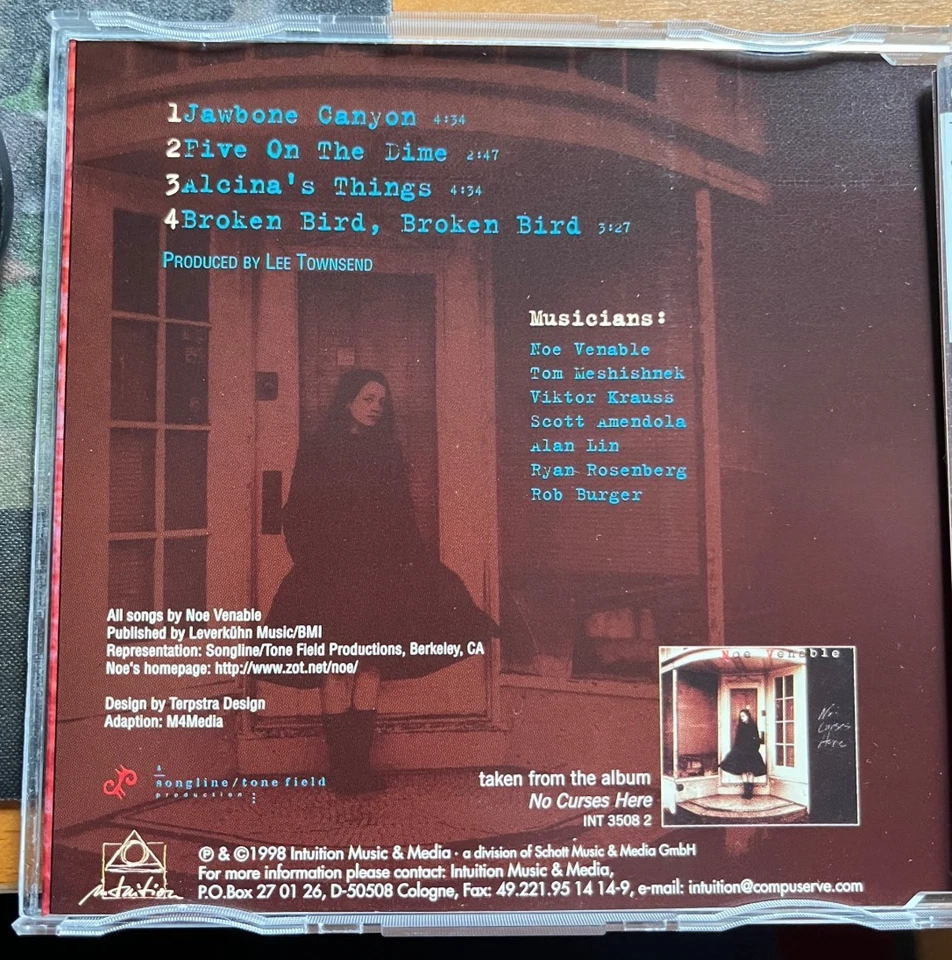 Noe Venable "Jawbone Canyon" CD-Single 1998 Intuition Music INT 3513 2 - Bild 2 von 3