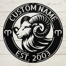 Custom Constellation Metal Sign Aries Zodiac Wall Art Astrology Home Decor Gift