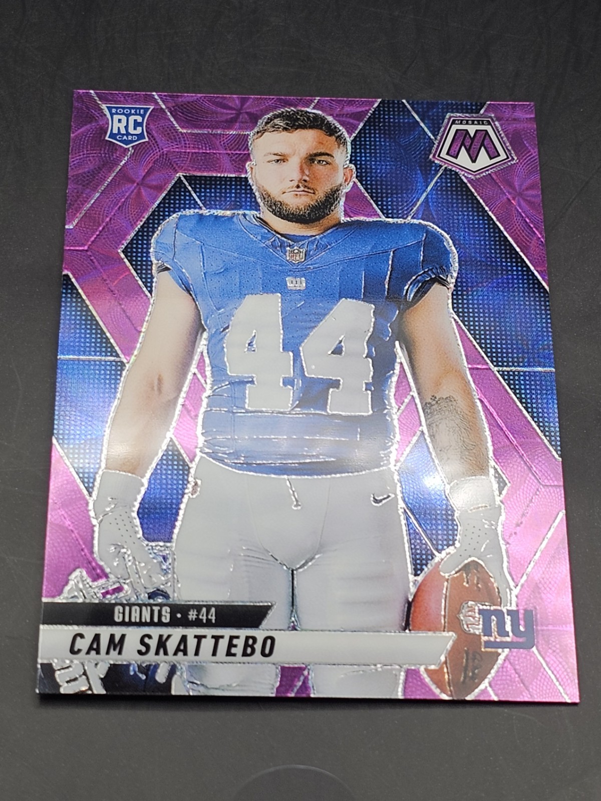 2025 Panini Mosaic Cam Skattebo #271 Purple Scope Prizm RC Giants