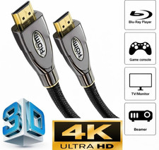 PREMIUM ULTRAHD Braided HDMI CABLE HIGH SPEED 4K 2160p 3D LEAD 1m to  20m